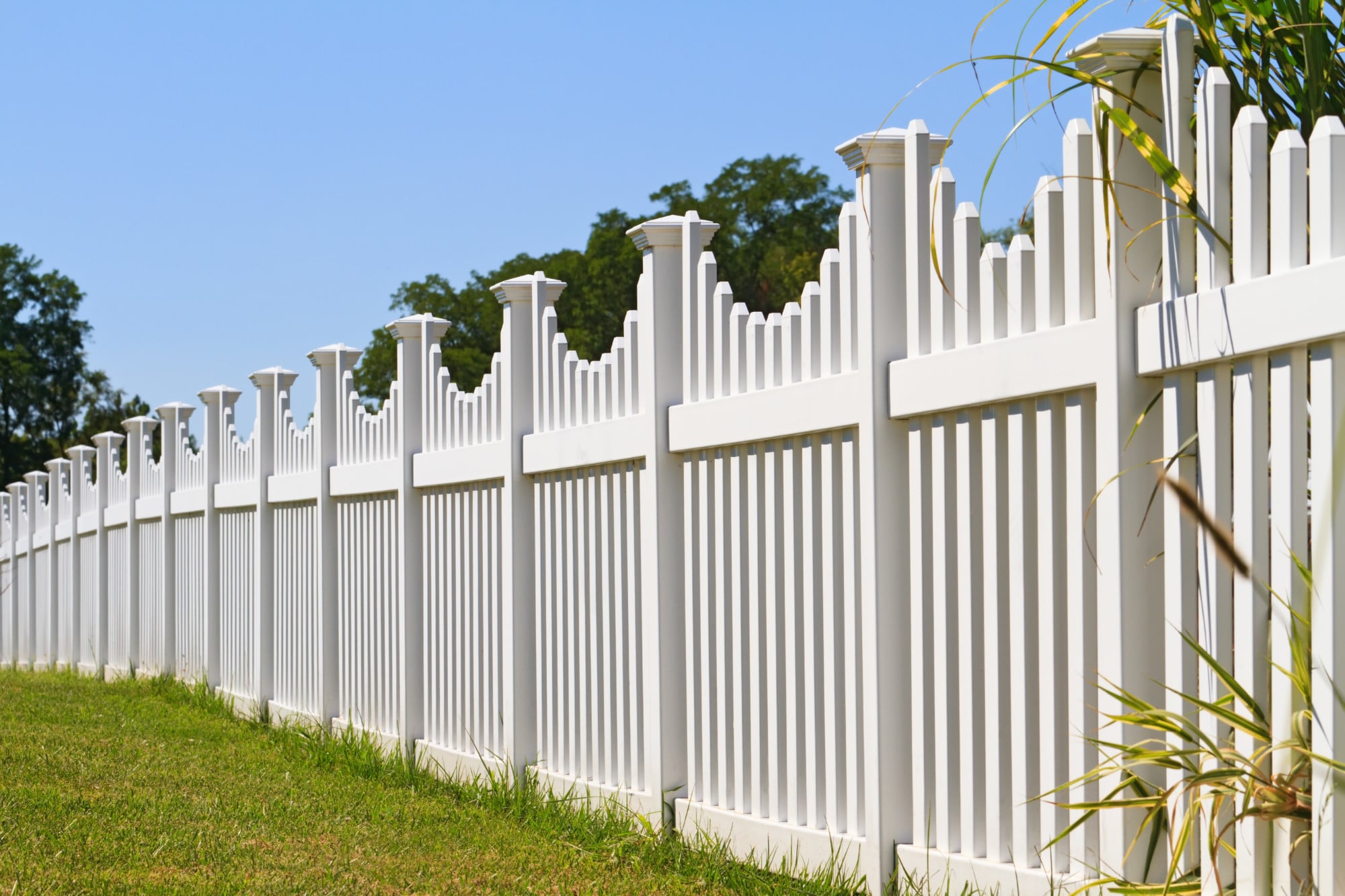 image of a white fence